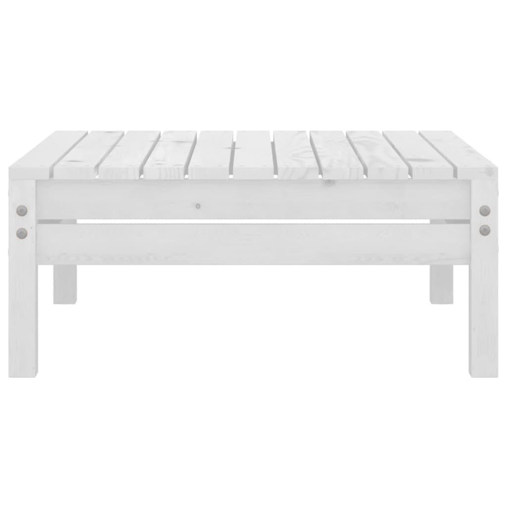 5-tlg. Garten-Lounge-Set Weiss Kiefer Massivholz